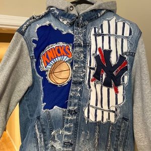 Custom designed Yankees and knicks jacket